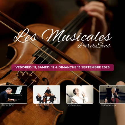 Concert de musique de chambre Les Musicales Loire&amp;Sens septembre 2026 - 15 minutes d'Angers