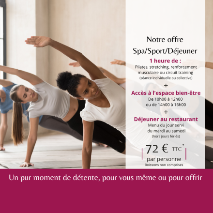 Séance de sport suivie d’un moment détente au spa et d’un déjeuner au restaurant - 15 minutes d'Angers - Loire&amp;Sens