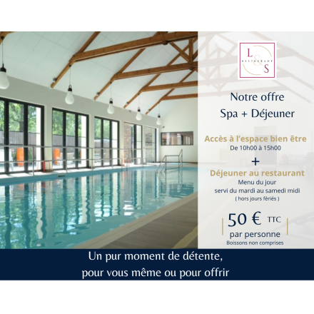 Offre spa et restaurant 50€
